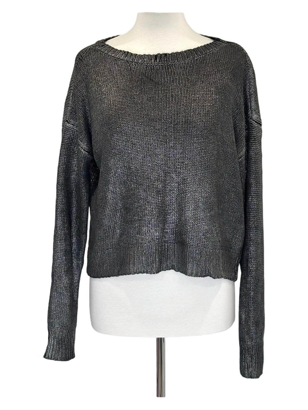 Forever 21 silver foil open back sweater